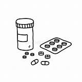 Medicine Prescription Tablets Pills sketch template