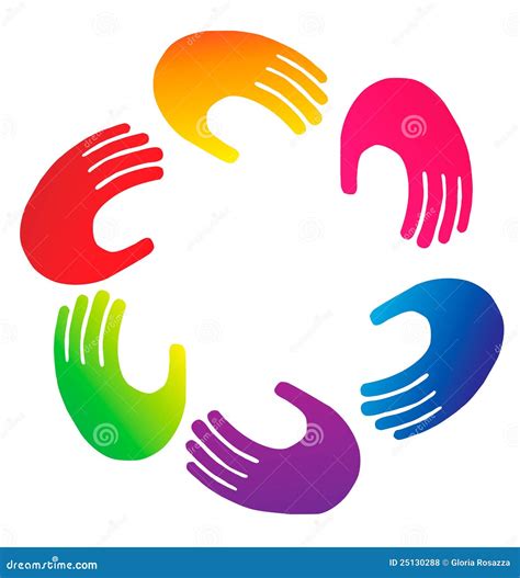 hands logo stock vector illustration  friendship care