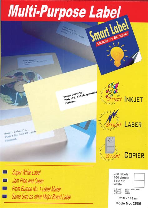 smart label multi purposel label   europe chi shing stationery