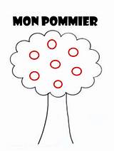 Pommier Gommette Pomme Activite sketch template