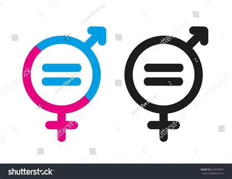 female male symbols mathematical equal sign stock vector 363598061 shutterstock