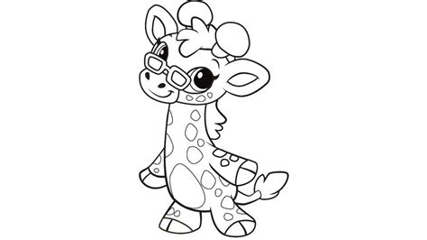 learning friends ms giraffe coloring printable