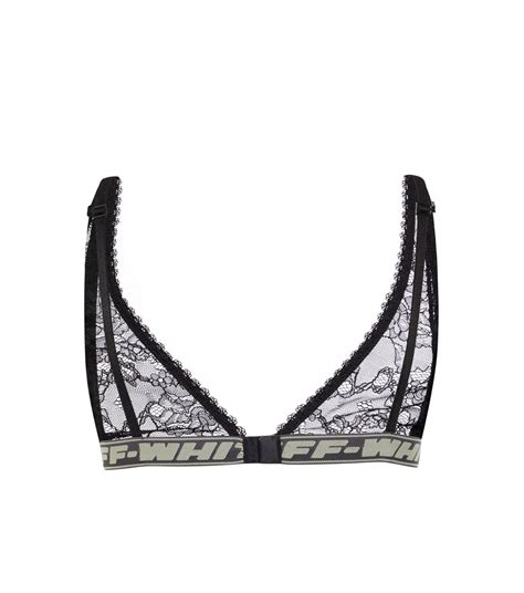 Lace Triangle Bra In Black Off White Mytheresa