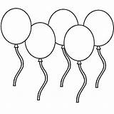 Balloons Coloring Pages Many Birthday Counting Happy Color Flying Print Tocolor sketch template