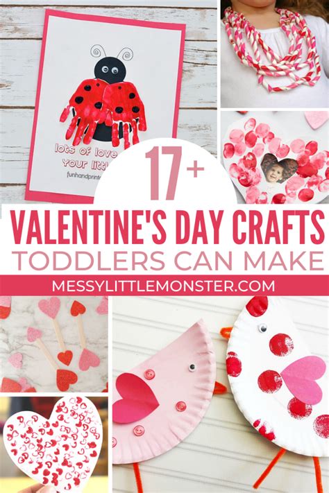 adorable valentines day crafts  toddlers messy  monster