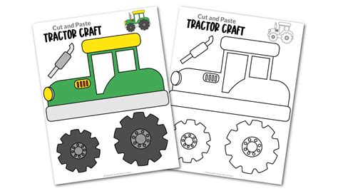 printable tractor craft template simple mom project