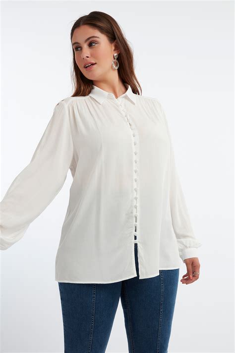 dames witte blouse ms mode