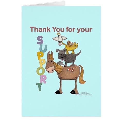 thank you for your support card zazzle