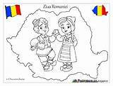 Romaniei Colorat Desene Ziua Harta Decembrie Copii Traditionale Fise sketch template