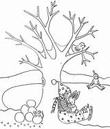 Tree Winter Coloring Pages Leaves Drawing Printable Getcolorings Trunk Revolutionary Getdrawings sketch template