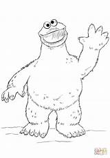 Monster Cookie Coloring Pages Printable Snuffleupagus Sesame Dot Street Template Big Drawing Oscar Comments Popular Cartoon Ernie Crafts Coloringhome Categories sketch template