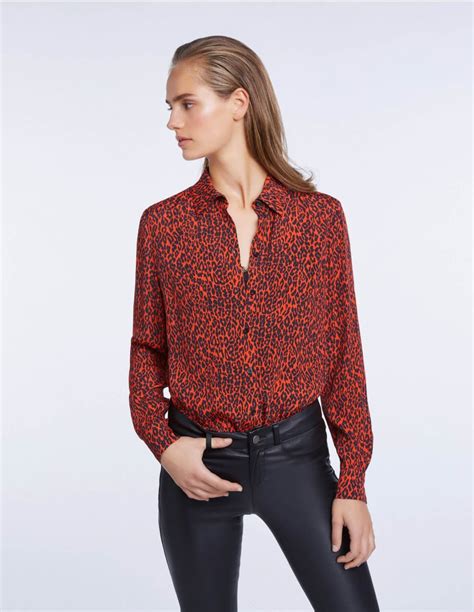 set fashion red leopard blouse  leopard print  storm fashion