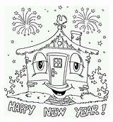 Coloring Year Years Happy House Pages Printable Party Print Says Kids Joyful Color sketch template