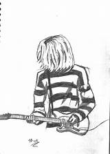Kurt Cobain sketch template