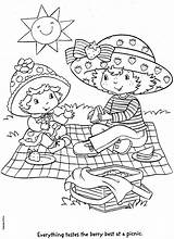 Coloring Pages Kids Summer Printable Strawberry Shortcake Picnic Colorir sketch template