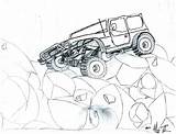 Wrangler Lifted sketch template