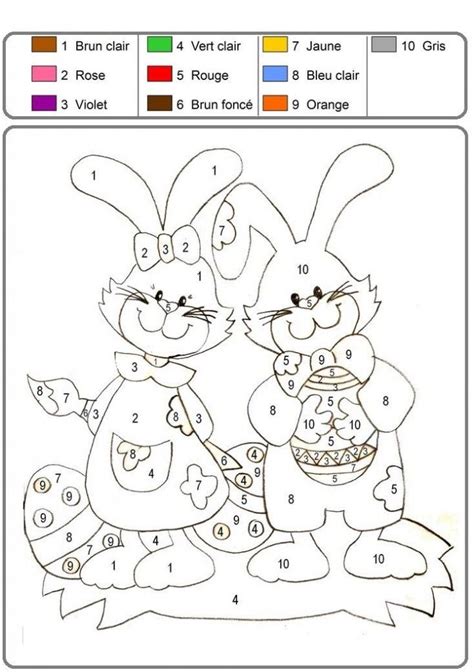 printable bunny easter number coloring easter printables