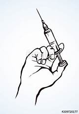 Syringe Drawing Hand Paintingvalley sketch template