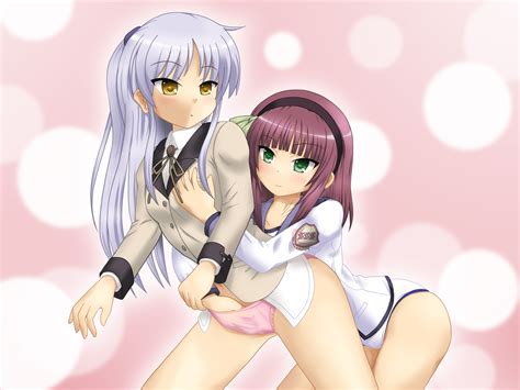 2girls angel beats fingering nakamura yuri panties seifuku tachibana kanade underwear yuri