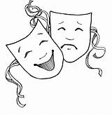 Drama Clipart Theatre Mask Masks Drawing Cliparts Faces Clip Club Google Acting School Pages Class Comedy Tragedy Johnelle Fringe Festival sketch template