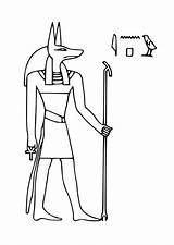 Anubis Egipto Egipcios Educima Papiro Piramides sketch template