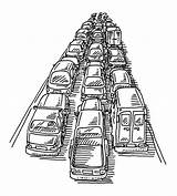 Traffic Highway Vector Jam Rush Hour Illustrations Drawing Clip sketch template