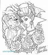 Coloring Pages Gothic Getcolorings Goth sketch template