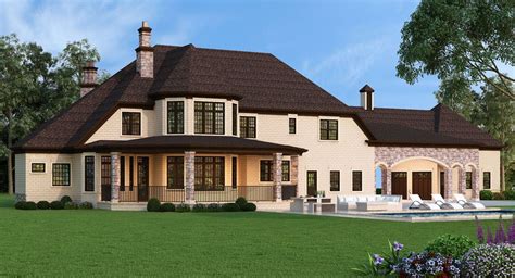 grand house plan  porte cochere country style house plans french country house plans