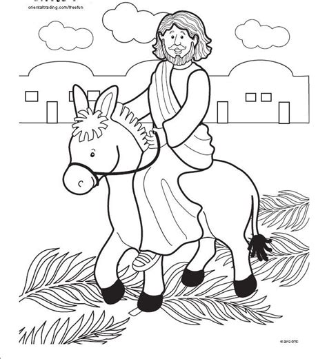 coloring page palm sunday crafts easter sunday school sunday school