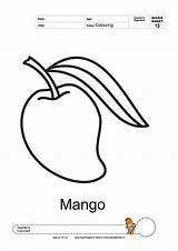 Mango Coloring Pages Sketch Clipart Worksheets Library Apple Pineapple Popular Template Comments Lemon sketch template