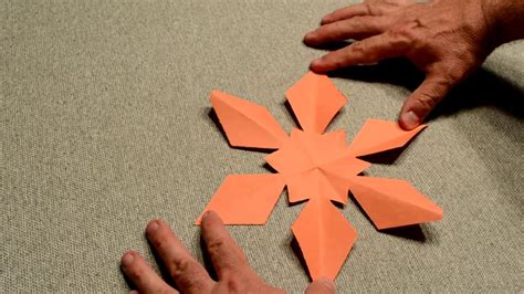 How To Fold And Cut A Six Sided Paper Snowflake Youtube