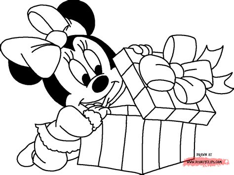 printable minnie mouse christmas coloring pages