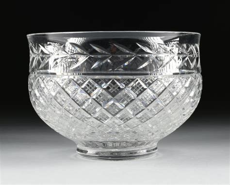 A Waterford Cut Crystal Punch Bowl In The Glandore Pattern