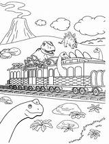 Dinosaur Tren 10dibujos sketch template