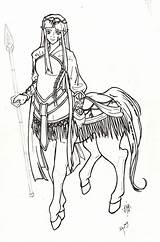 Centaur Mythical sketch template
