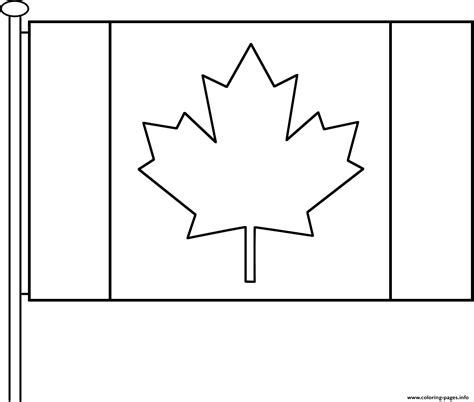 canada flag coloring page printable