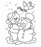 Winter Coloring Pages Kleurplaat Snowman Sneeuwpop Sheets Snow Kids Printable sketch template
