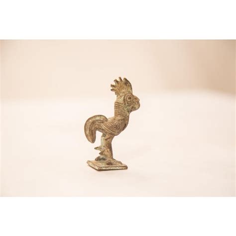 Vintage Bronze Rooster Figurine Ashanti Gold Weight