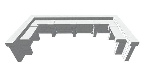 bar  shaped   layer cantilever shelves      ft   modular building blocks