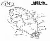 Coloring Sing Pages Printable Meena Movie Book sketch template