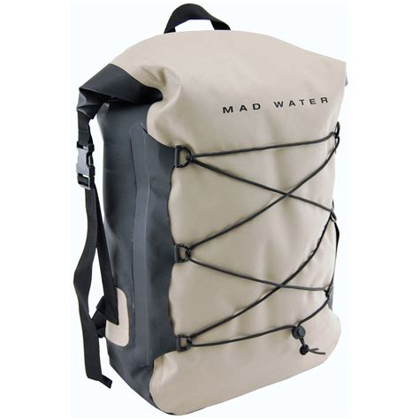 mad water classic roll top waterproof backpack  khaki