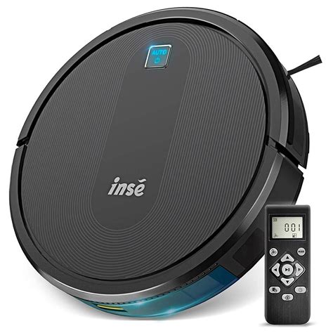 inse  robot vacuum cleaner pa suction  cleaning modes black