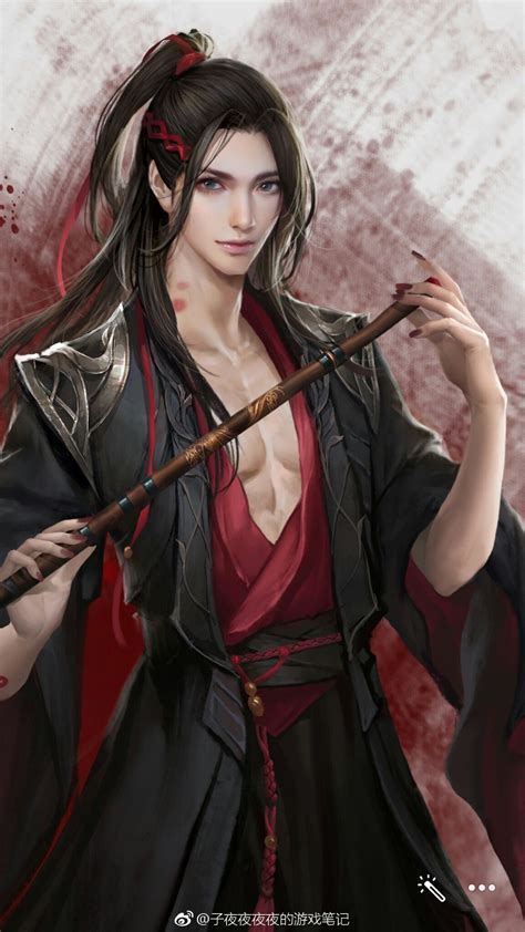 handsome wu wei xian character inspiration character art kitsune