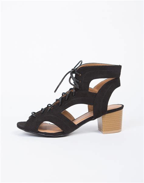 cut  block heel sandals black suede chunky heel sandals ave