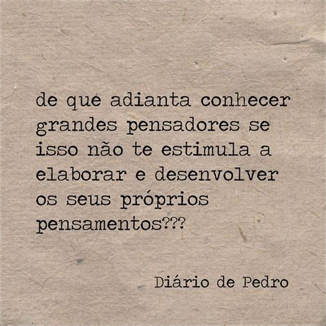conhecer grandes pensadores frase  facebook