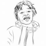 Lil Uzi Rapper Vert Xcolorings sketch template