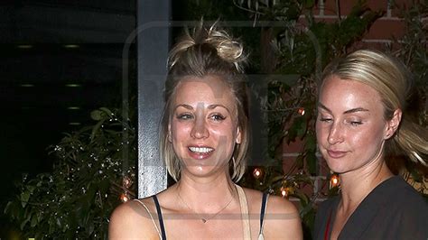 exclusive kaley cuoco has a girls night out after divorce announcement