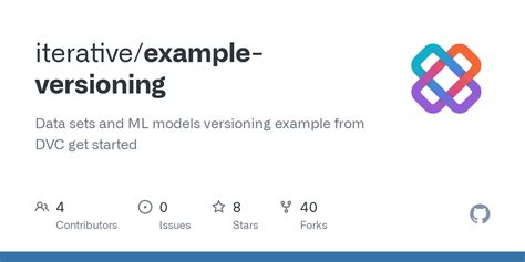 github iterativeexample versioning data sets  ml models versioning   dvc