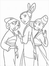 Mulan Coloring Pages Disney Print Recommended sketch template