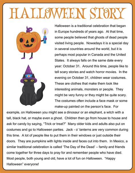 halloween stories printables  printable templates
